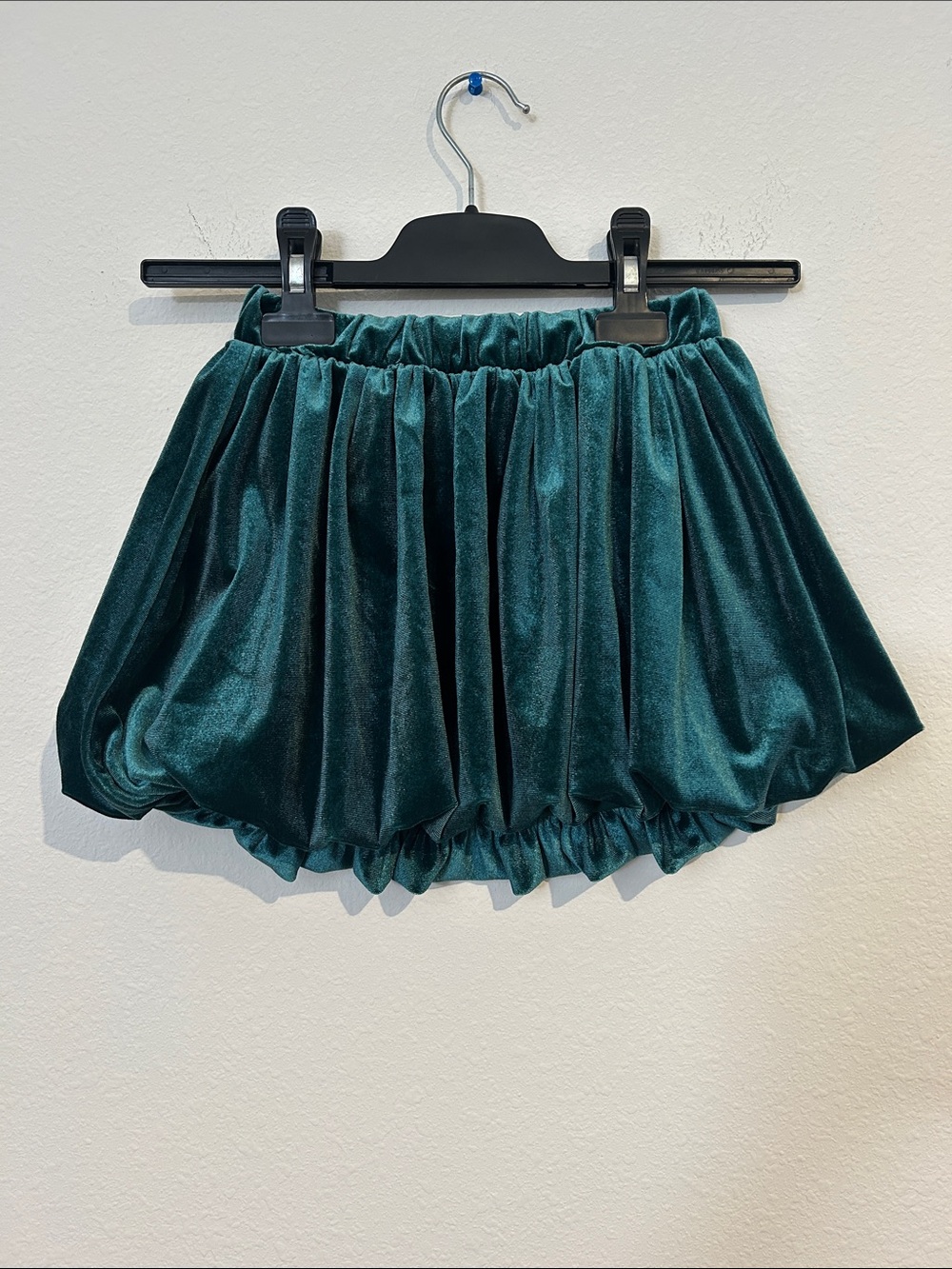 Cat & Jack Teal Velvet Bubble Skirt
